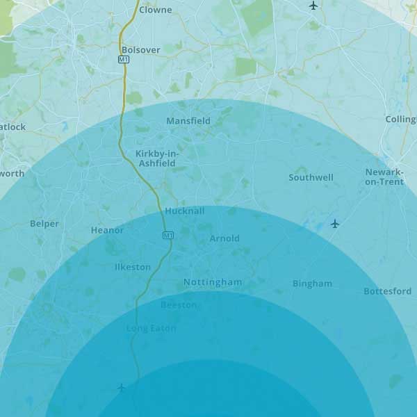 Our locksmiths in Nottingham cover all towns and inner city areas